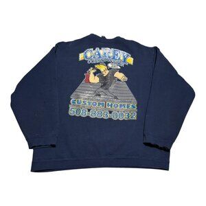 Vintage 90s Johnny‎ Bravo Carey Construction Distressed Sweatshirt Adult XL